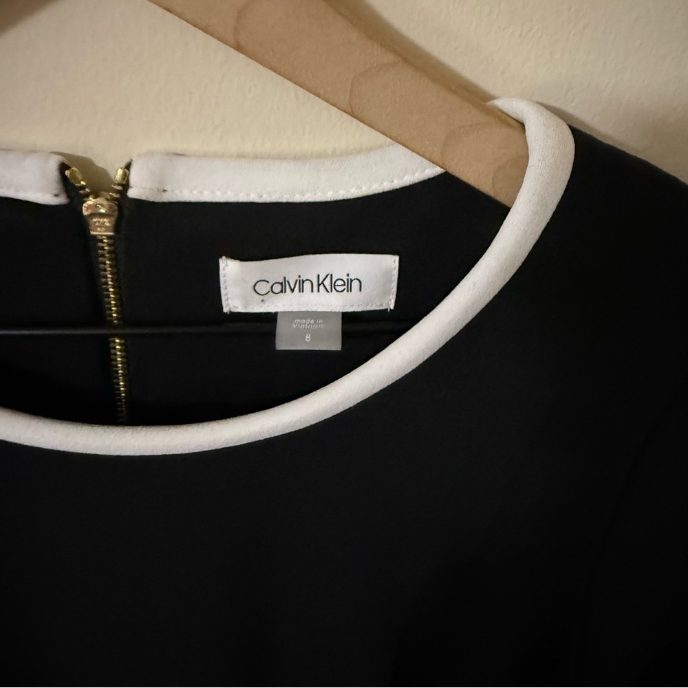 Calvin Klein Womens Black Sheath Dress Size 8 Office Business Casual - Picture 3 of 6